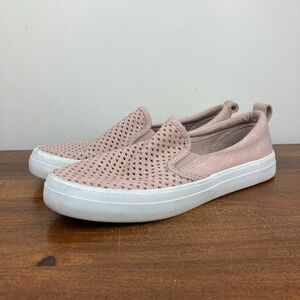 Sperry Top Sider Seaside Perforated Sneaker Shoes Slip On Pink Women's Size 7.5.